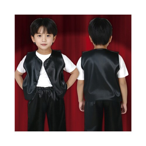 ソフトサテンベスト C 黒