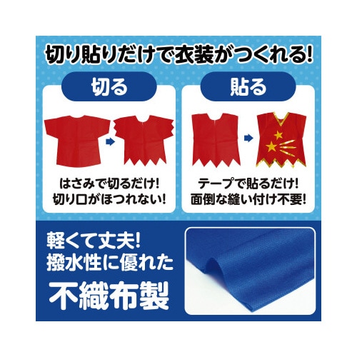 衣装 不織布ワンピース 青