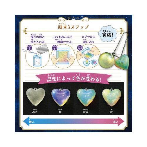 温度で色が変わる宝石づくりキット