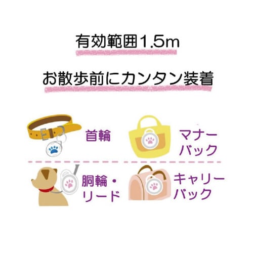 おでかけ用虫よけわんにゃんクリップ140日用