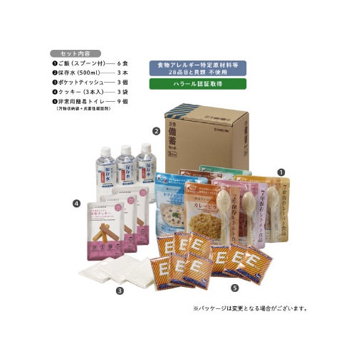 防災セット 災害備蓄セット2(3日分) A4サイズ