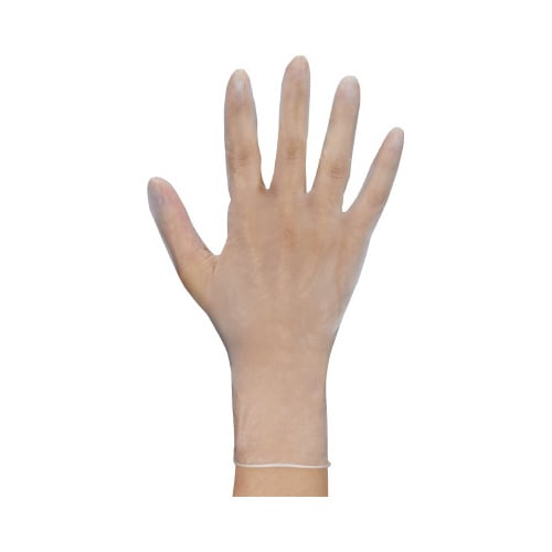 プラスチック手袋 薄手 粉無 M 100枚×10