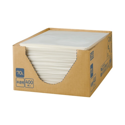 箱入り増量高密度ゴミ袋 70L 400枚×2