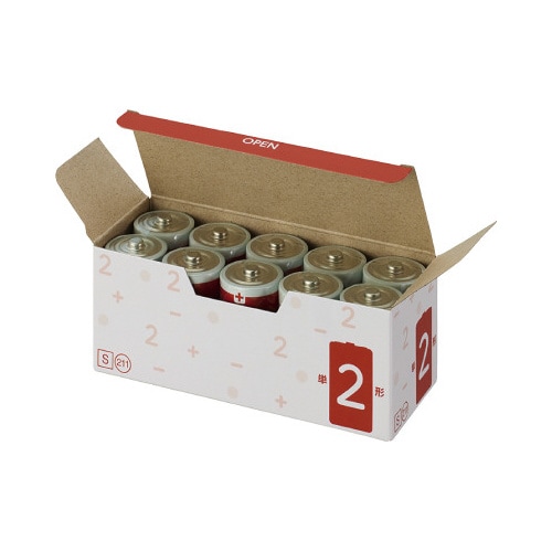 アルカリ乾電池エコノミータイプ単2形 10本×20