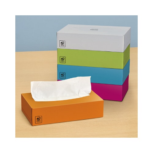 PEFCボックスティッシュ150組×60箱5梱以上