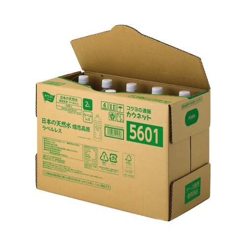 日本の天然水 ラベルレス 2L 10本入