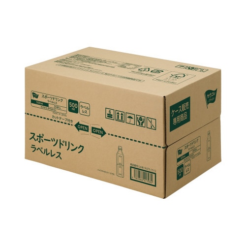 スポーツドリンク ラベルレス500ml 24本×2
