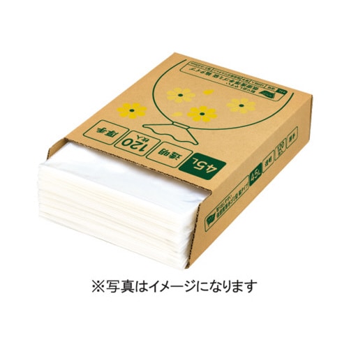 取り出しやすい低密度厚手ゴミ袋 乳白 70L