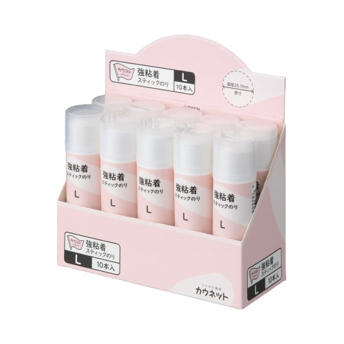 強粘着スティックのり Lサイズ 36g 10本
