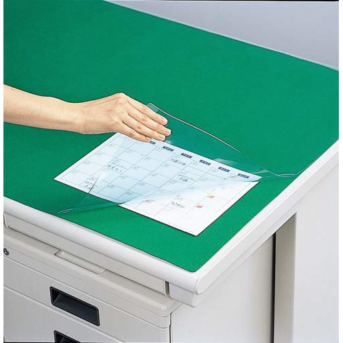 デスクマット軟質 下敷付/緑 1047×717mm
