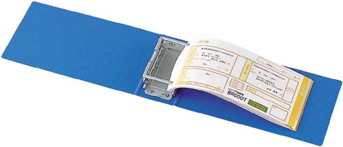伝票用ファイル A4長辺1/3横 青 10冊