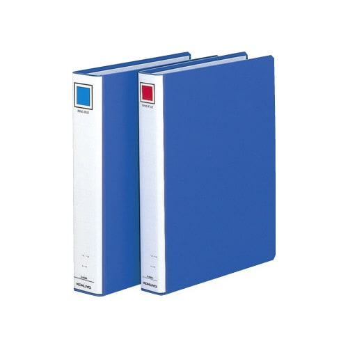 4穴リングファイル 青 A4縦 背幅56mm