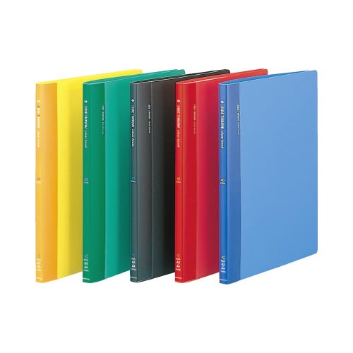 クリヤーブック固定式・横入 A4縦 40P 濃灰