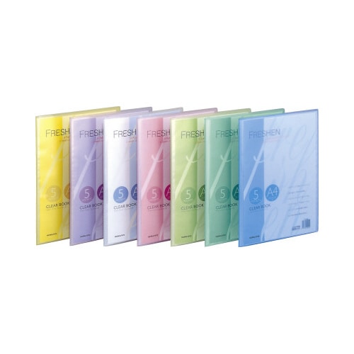 クリヤーブックフレッシェン固定式 A4縦5P黄