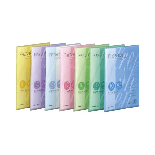 クリヤーブックフレッシェン固定式 A4縦10枚黄