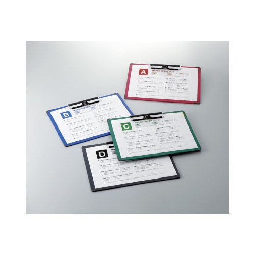 用箋挟B(総クロス貼り)カラーA4長辺とじ赤