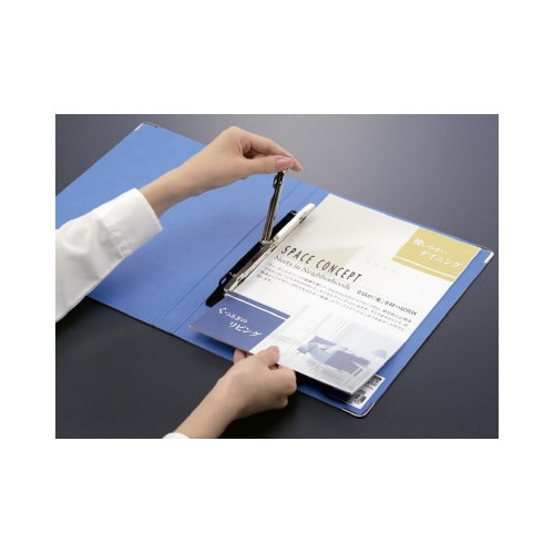 ジャンボレバーファイルZ式 青A4縦背幅29mm