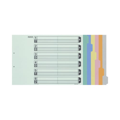 カラー仕切カード A3横 6山 10組