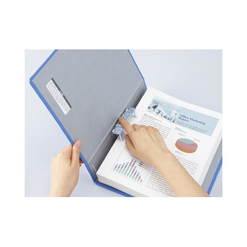 両開きチューブF<K2>A4縦背幅65mm青