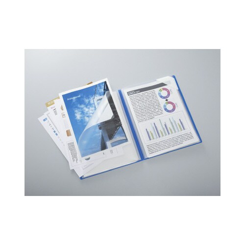 クリヤーホルダーブックノビータA4青12P