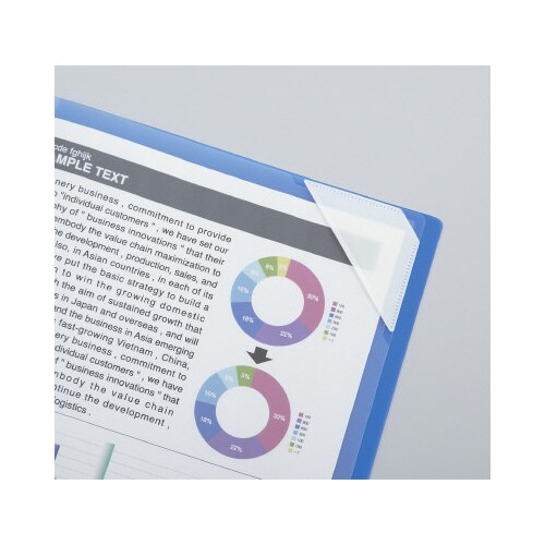 クリヤーホルダーブックノビータA4青12P