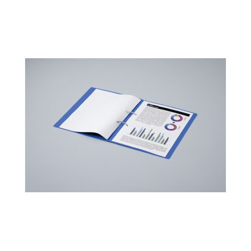 レターファイルEX A4縦12mmとじ 青 1冊