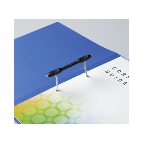 レターファイルEX A4縦12mmとじ 青 1冊