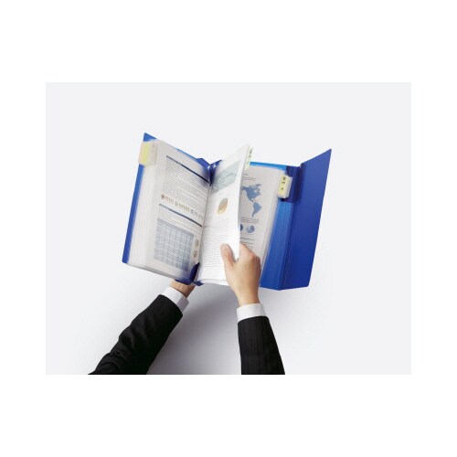 クリヤーホルダーファイル<KaTaSu>ワイド青