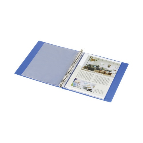 クリヤーブックグラッセル替紙式A4 ブルー