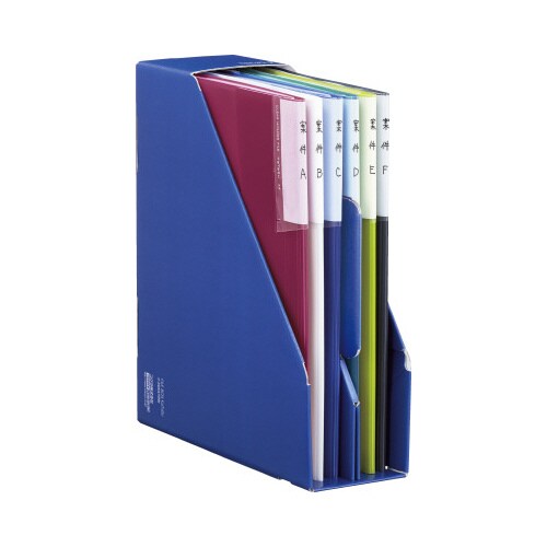 クリヤーホルダーファイル<KaTaSu>ワイド青緑