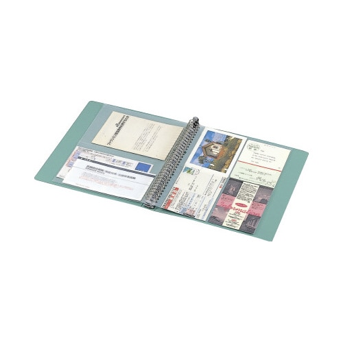 30穴リングファイル 緑 A4縦 背幅33mm