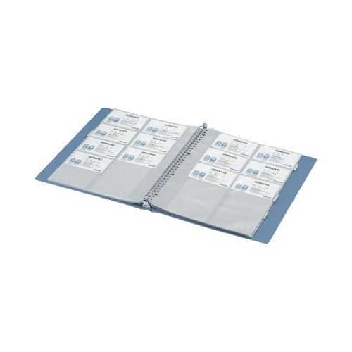 名刺ホルダー差替式 A4縦 青 30穴300名横入