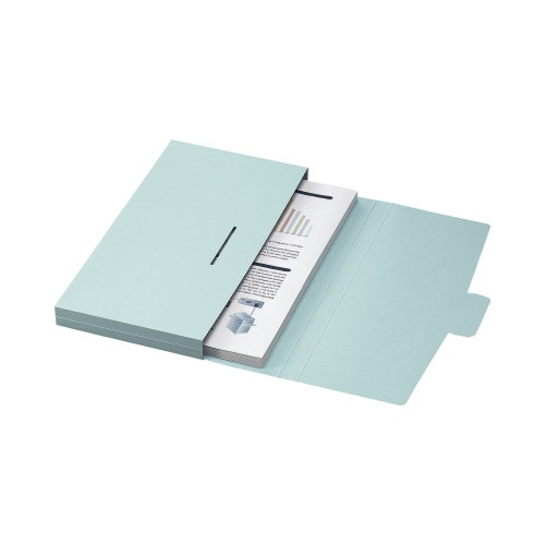 ケースファイル 高級色板紙 A4縦 青 3冊