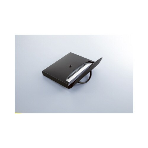 ドキュメントケース ハードタイプ ハンドル付A4黒