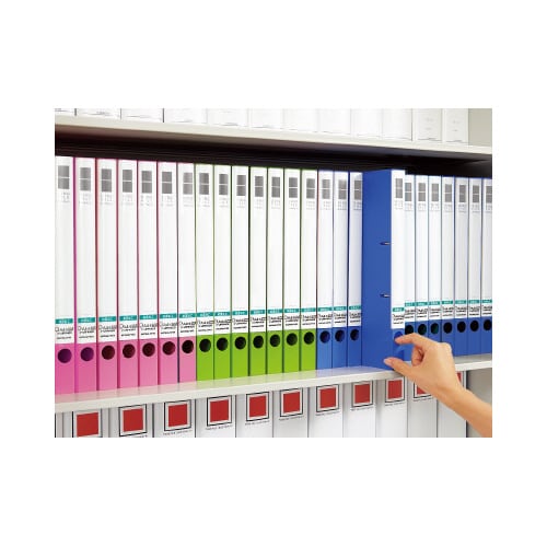 リングファイルスリム 抗菌 A4 背幅27mm 青