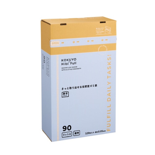 さっと取り出せる低密度ゴミ袋 厚手90L 箱透明