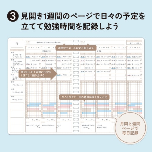 キャンパス 計画スタディプランナー A5 ピンク