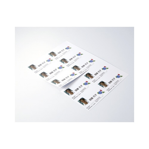 LBP用名刺カード 光沢紙 10面 10枚入