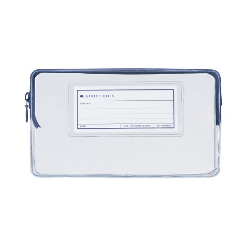 ペンポーチGOODTOOLS クリア ネイビー×5