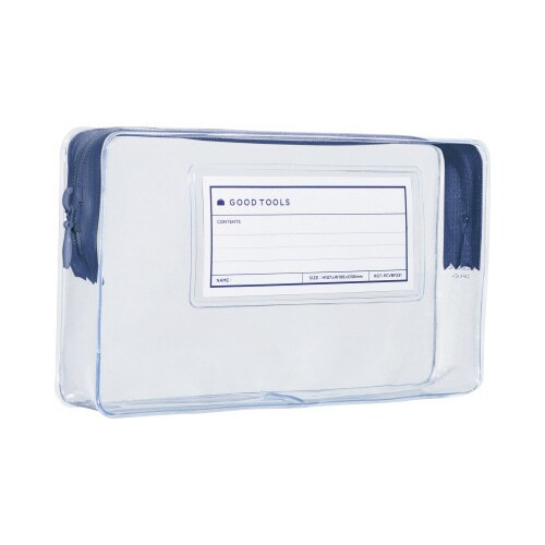 ペンポーチGOODTOOLS クリア ネイビー×5
