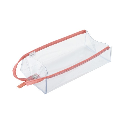 ペンケースC2 クリアタイプ ピンクテラコッタ