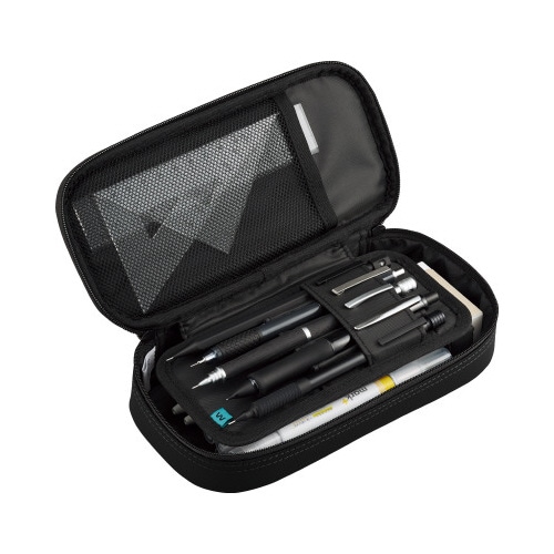 波なみホルダーペンケース ウェブレ ブラック×3