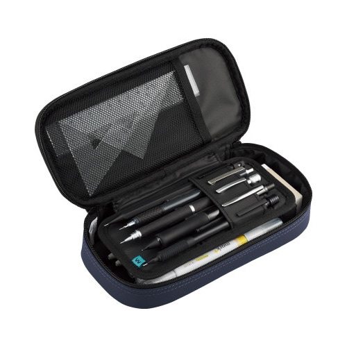 波なみホルダーペンケース ウェブレ ネイビー×3