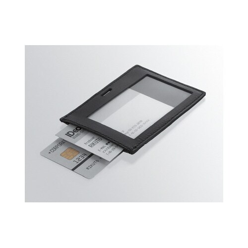 革製ネームカードケースIDeo ヨコ型 黒