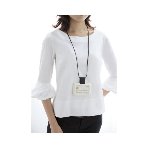 吊下げ名札IDeo IDカード用ヨコ型 白