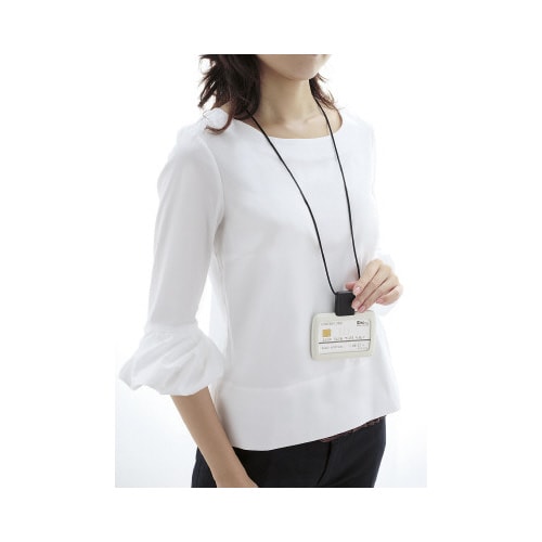 吊下げ名札IDeo IDカード用ヨコ型 白