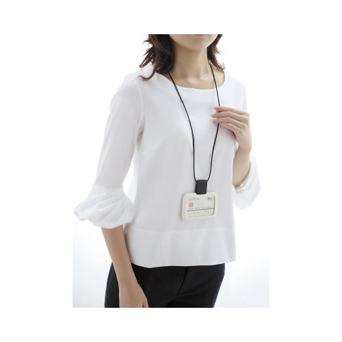 吊下げ名札IDeo IDカード用ヨコ型 白