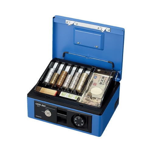 手提金庫 ダイヤル錠付 CB−13 A5 ブルー