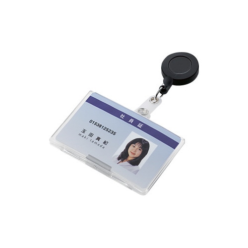 ネックストラップ用リール クリップ付