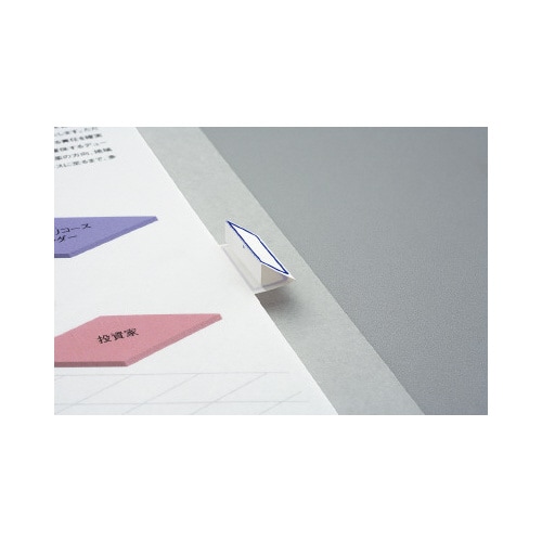 タックインデックス(はがせるタイプ)中・青枠10枚